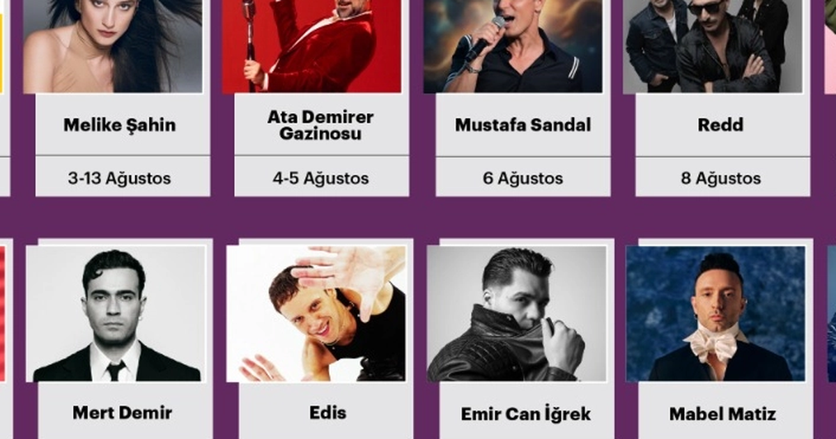Harbiye Açık Hava’da ağustosta müzik ziyafeti